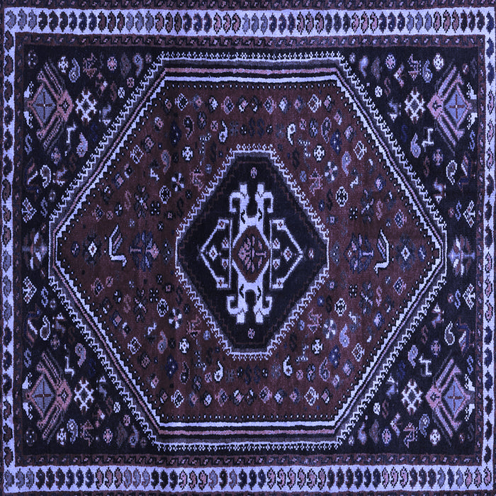 Square Persian Blue Traditional Rug, tr3132blu