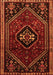 Serging Thickness of Machine Washable Persian Orange Traditional Area Rugs, wshtr3132org