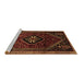 Sideview of Machine Washable Persian Brown Traditional Rug, wshtr3132brn