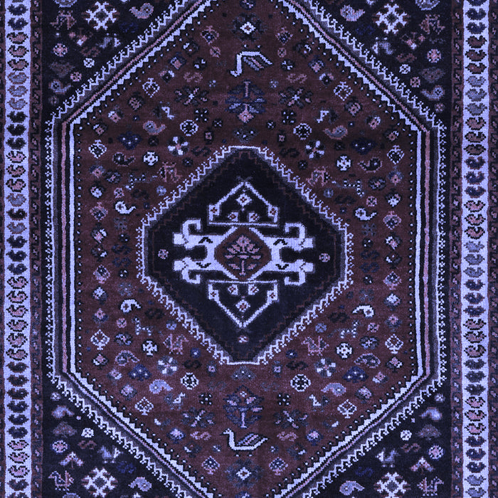 Machine Washable Persian Blue Traditional Rug, wshtr3132blu
