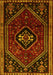 Machine Washable Persian Yellow Traditional Rug, wshtr3132yw