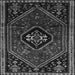 Round Machine Washable Persian Gray Traditional Rug, wshtr3132gry