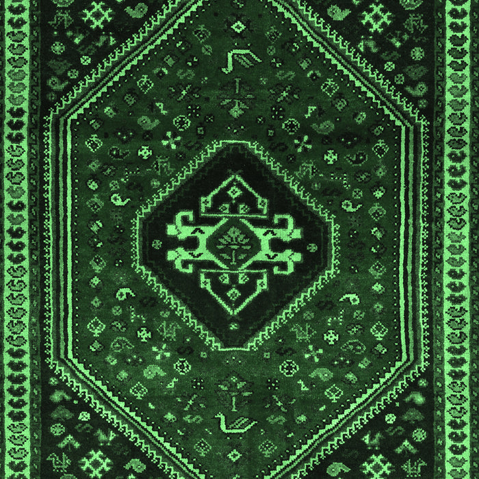 Machine Washable Persian Emerald Green Traditional Area Rugs, wshtr3132emgrn