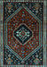 Machine Washable Persian Light Blue Traditional Rug, wshtr3132lblu