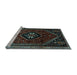 Sideview of Machine Washable Persian Light Blue Traditional Rug, wshtr3132lblu