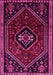 Machine Washable Persian Pink Traditional Rug, wshtr3132pnk