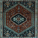 Square Machine Washable Persian Light Blue Traditional Rug, wshtr3132lblu