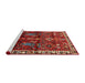 Sideview of Machine Washable Traditional Red Rug, wshtr3133