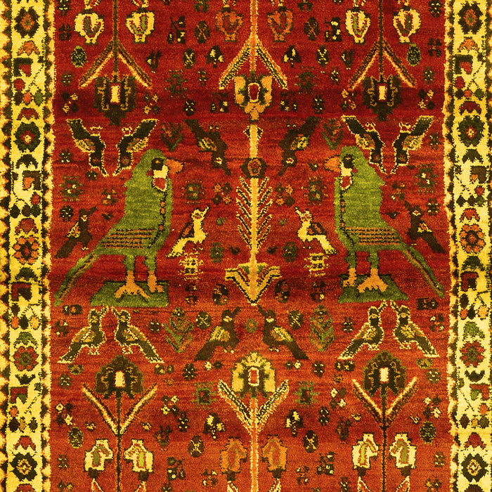 Machine Washable Persian Yellow Traditional Rug, wshtr3133yw