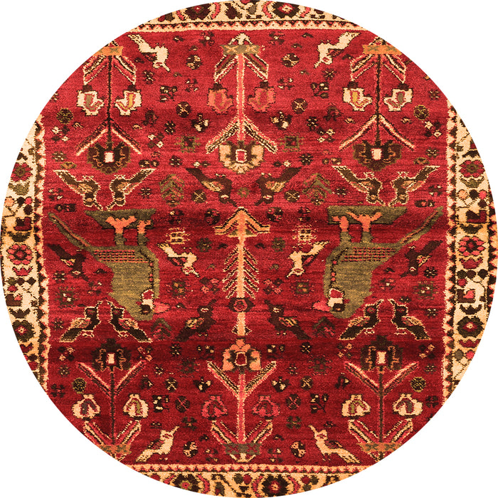 Machine Washable Persian Orange Traditional Area Rugs, wshtr3133org