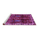 Sideview of Machine Washable Persian Purple Traditional Area Rugs, wshtr3133pur