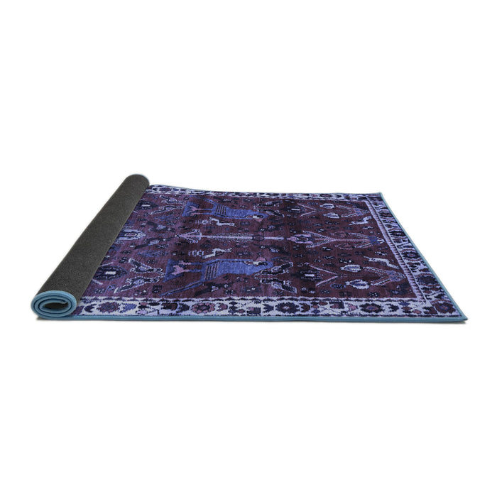 Sideview of Persian Blue Traditional Rug, tr3133blu
