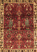 Machine Washable Persian Brown Traditional Rug, wshtr3133brn