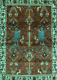 Persian Turquoise Traditional Rug, tr3133turq
