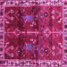 Square Persian Pink Traditional Rug, tr3133pnk