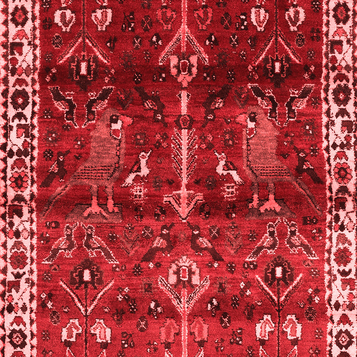 Machine Washable Persian Red Traditional Rug, wshtr3133red