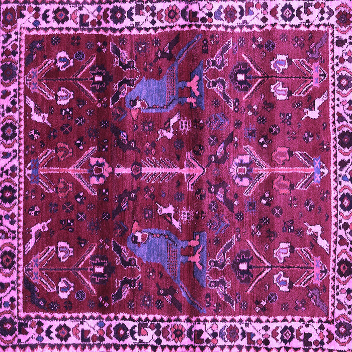 Square Persian Purple Traditional Rug, tr3133pur