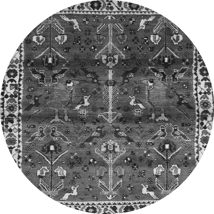 Square Persian Gray Traditional Rug, tr3133gry