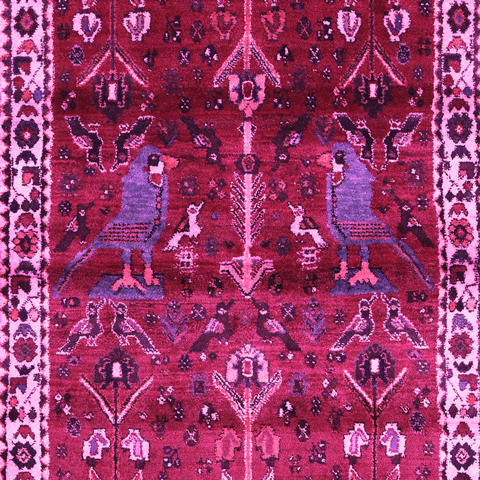 Machine Washable Persian Pink Traditional Rug, wshtr3133pnk