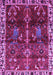 Machine Washable Persian Purple Traditional Area Rugs, wshtr3133pur