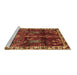 Sideview of Machine Washable Persian Brown Traditional Rug, wshtr3133brn