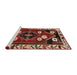 Sideview of Machine Washable Traditional Dark Almond Brown Rug, wshtr3134