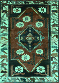 Persian Turquoise Traditional Rug, tr3134turq