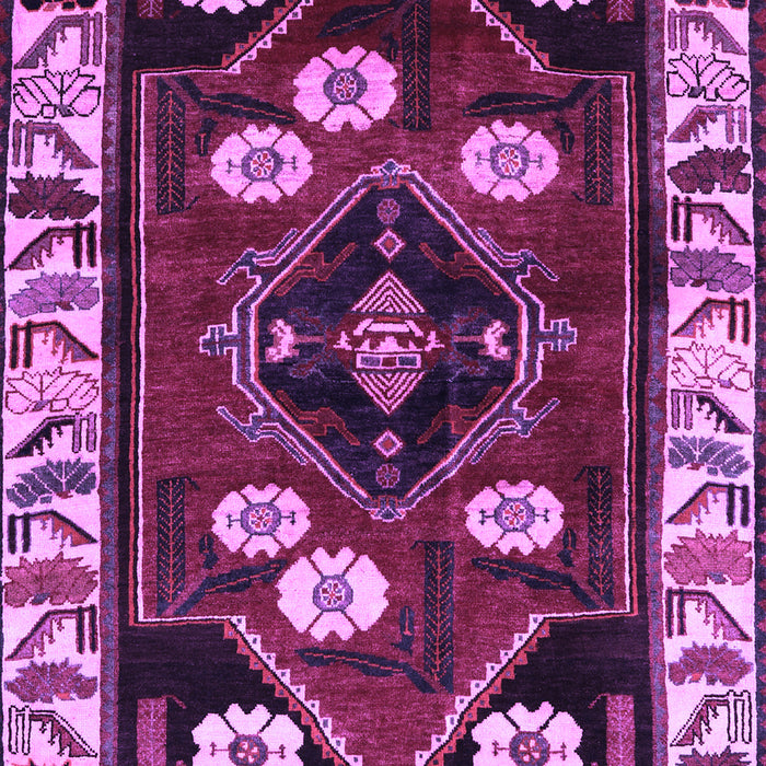 Machine Washable Persian Purple Traditional Area Rugs, wshtr3134pur
