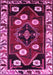 Machine Washable Persian Pink Traditional Rug, wshtr3134pnk