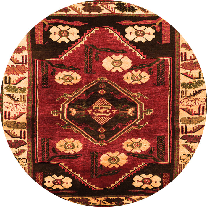 Square Persian Orange Traditional Rug, tr3134org