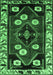 Machine Washable Persian Emerald Green Traditional Area Rugs, wshtr3134emgrn