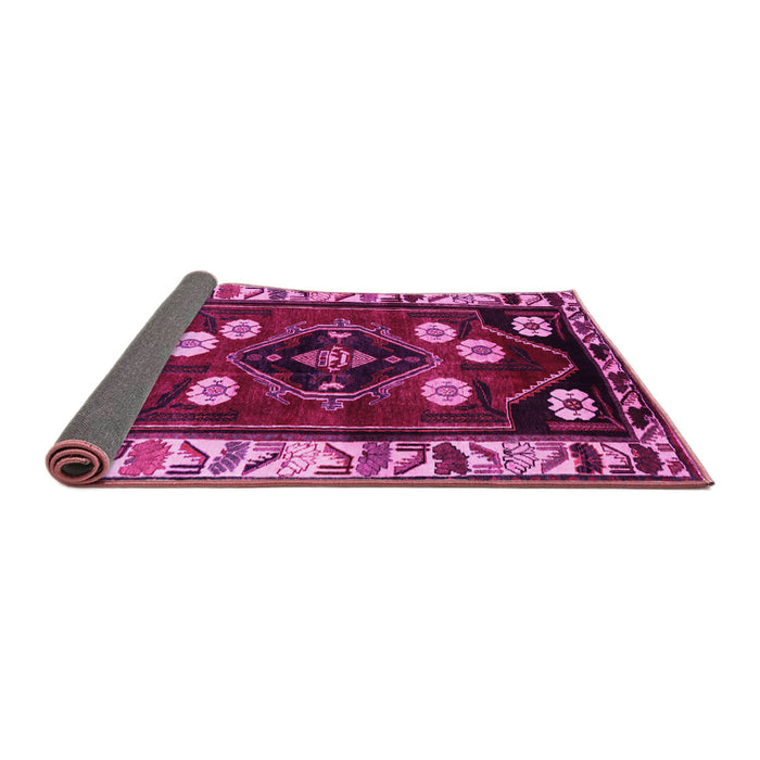 Sideview of Persian Pink Traditional Rug, tr3134pnk