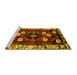 Sideview of Machine Washable Persian Yellow Traditional Rug, wshtr3134yw