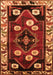 Serging Thickness of Machine Washable Persian Orange Traditional Area Rugs, wshtr3134org