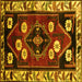Square Persian Yellow Traditional Rug, tr3134yw