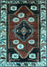 Machine Washable Persian Light Blue Traditional Rug, wshtr3134lblu