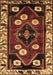 Machine Washable Persian Brown Traditional Rug, wshtr3134brn