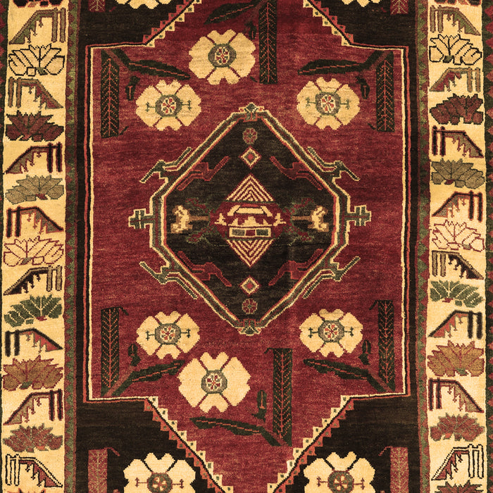Machine Washable Persian Brown Traditional Rug, wshtr3134brn