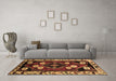 Machine Washable Persian Brown Traditional Rug in a Living Room,, wshtr3134brn