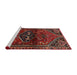 Sideview of Machine Washable Traditional Brown Rug, wshtr3135