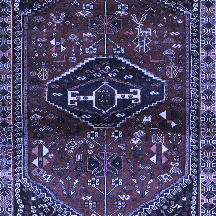 Machine Washable Persian Blue Traditional Rug, wshtr3135blu