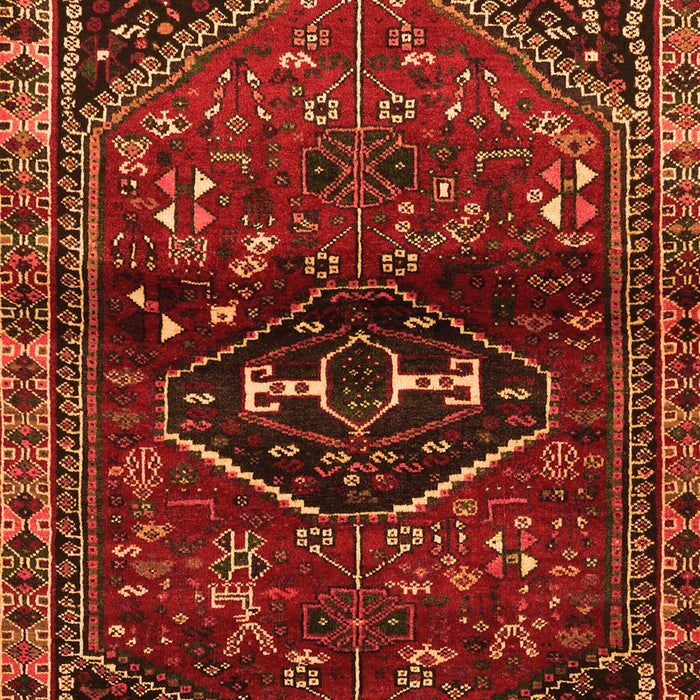 Serging Thickness of Machine Washable Persian Orange Traditional Area Rugs, wshtr3135org