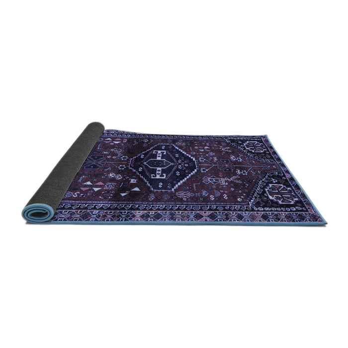 Sideview of Persian Blue Traditional Rug, tr3135blu