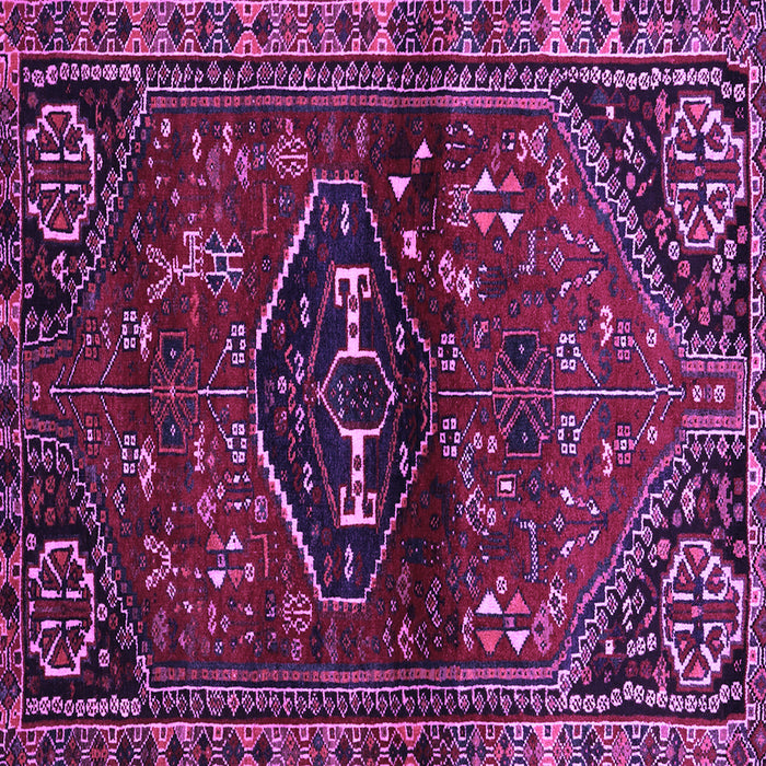 Square Persian Purple Traditional Rug, tr3135pur