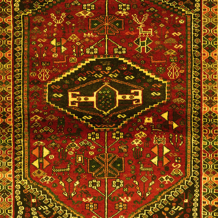 Machine Washable Persian Yellow Traditional Rug, wshtr3135yw
