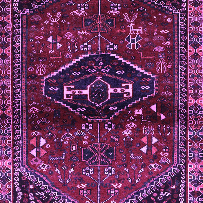 Machine Washable Persian Purple Traditional Area Rugs, wshtr3135pur