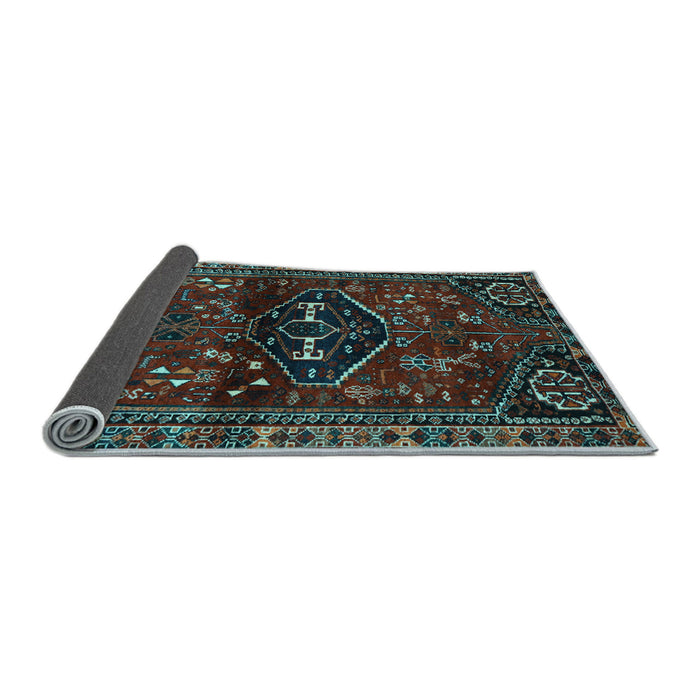 Sideview of Persian Light Blue Traditional Rug, tr3135lblu