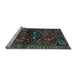 Sideview of Machine Washable Persian Light Blue Traditional Rug, wshtr3135lblu