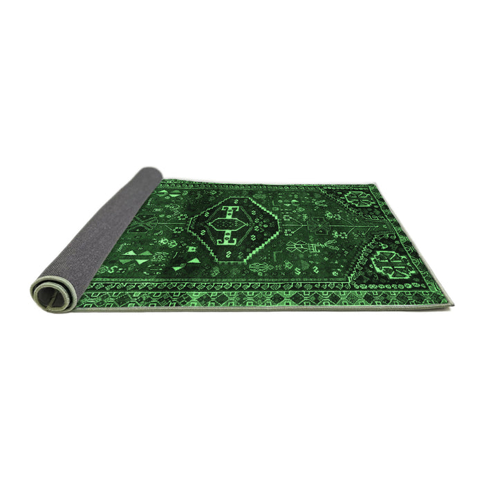 Sideview of Persian Emerald Green Traditional Rug, tr3135emgrn