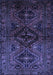 Machine Washable Persian Blue Traditional Rug, wshtr3136blu